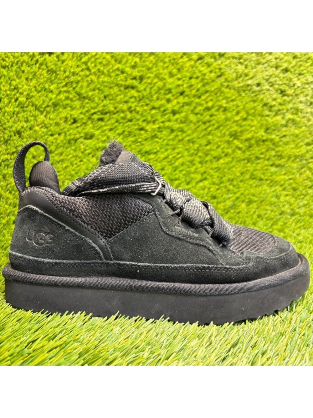 UGG Lowmel Womens Size 6 Black Athletic Running Walking Lace Up Shoes Sneakers